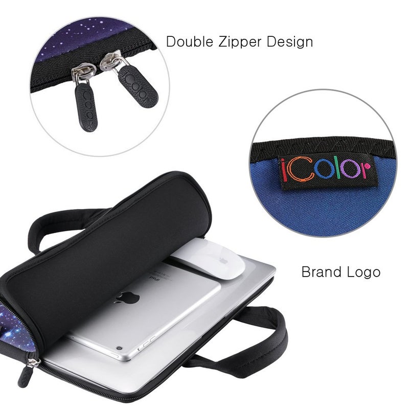 iColor 14 15 15.4 15.6 inch chromebook case Cover Bag Boys Laptop Handle Bag Computer Protect Case Pouch Holder Notebook Sleeve Neoprene Cover Soft Carrying Travel Case Cute Dog ICB-13 - Image 2